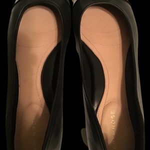 Taryn Rose Black Leather Cap-Toe Flats - Penelope